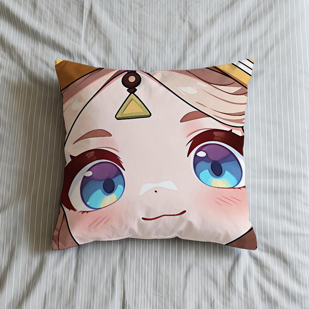 Face Impact Cushion Cover Soft Case Genshin Sofa Living Game Room Home Comfortable Office Decor Protective Q Cute Pillow