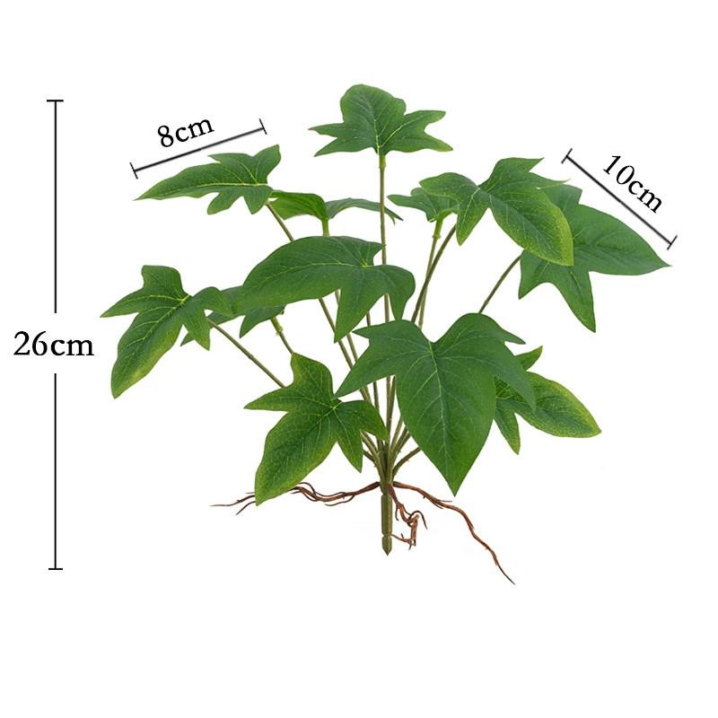 Green Plant Artificial Leaf Wall Decor With Durable Materials For Indoor Garden And Home Office Decor