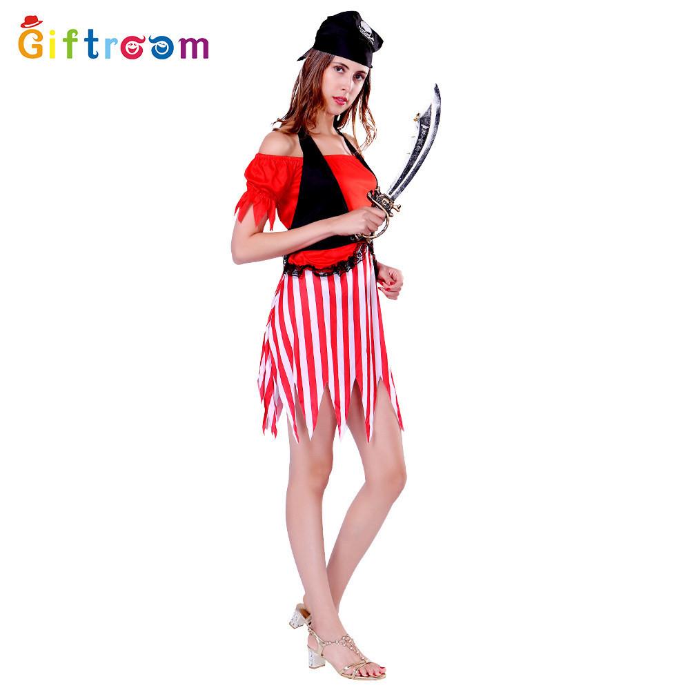 Vibrant Cosplay Red Dress For Women Inspired By Caribbean Pirate Events Theme
