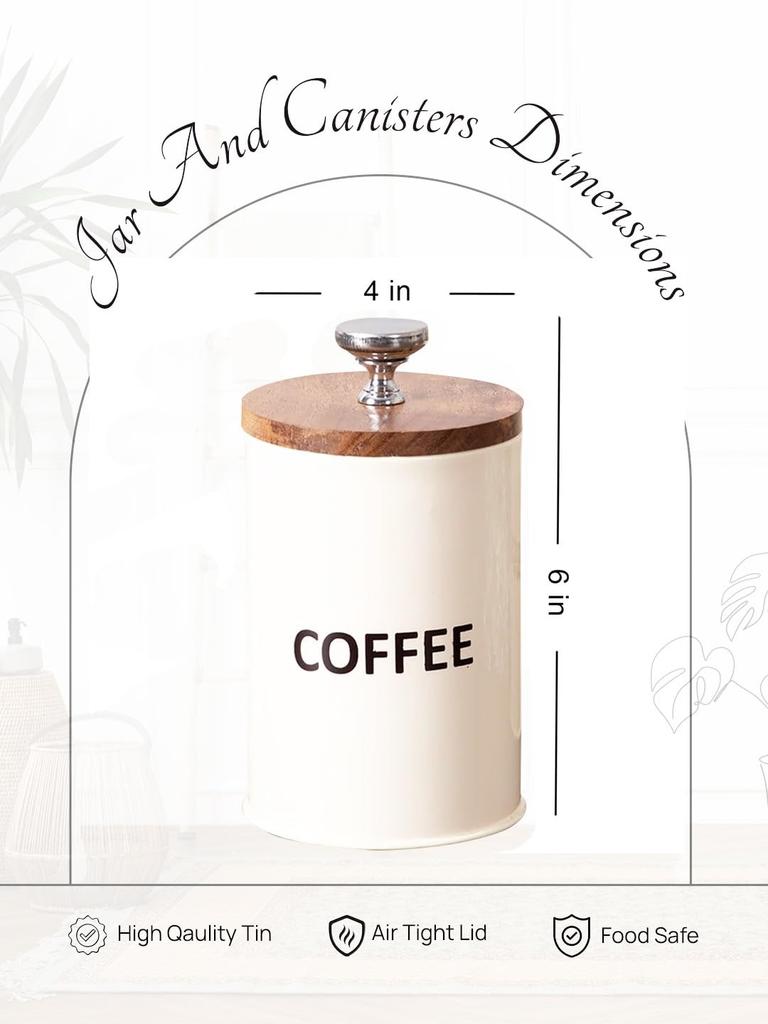 Набор контейнеров (3 шт, 1100 мл), Tea Coffee Sugar Containers Set of 3,  Nestroots