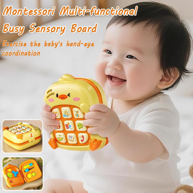 Montessori Sensory Busy Board Baby Simulate Phone Music Pretend Play Make Call Multifunction Activities Educational Travel Toys
