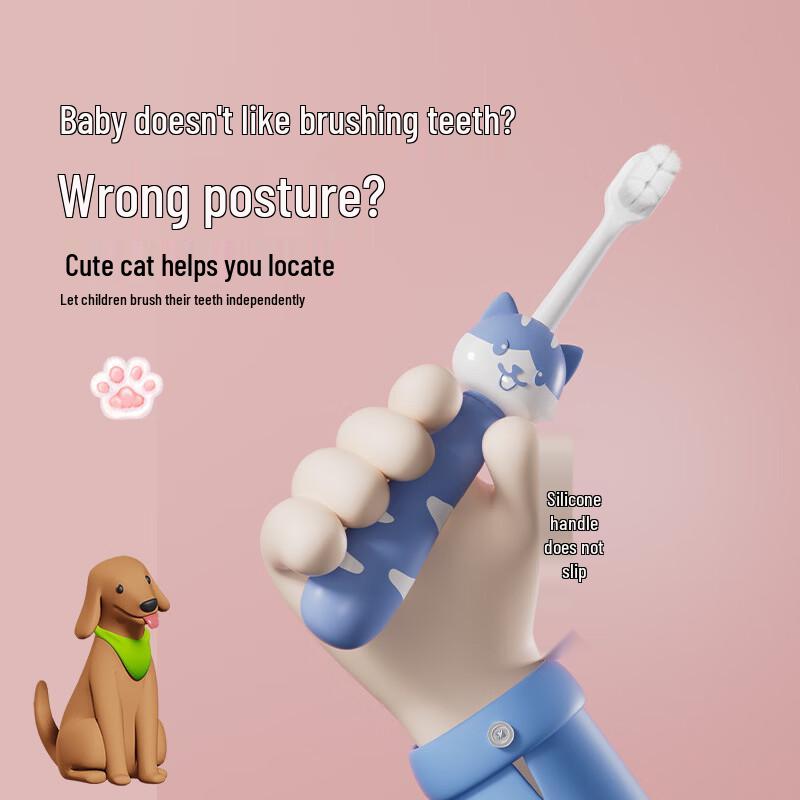 Kenuo Cute Cartoon Kids Ultra-Fine Soft Toothbrush Set