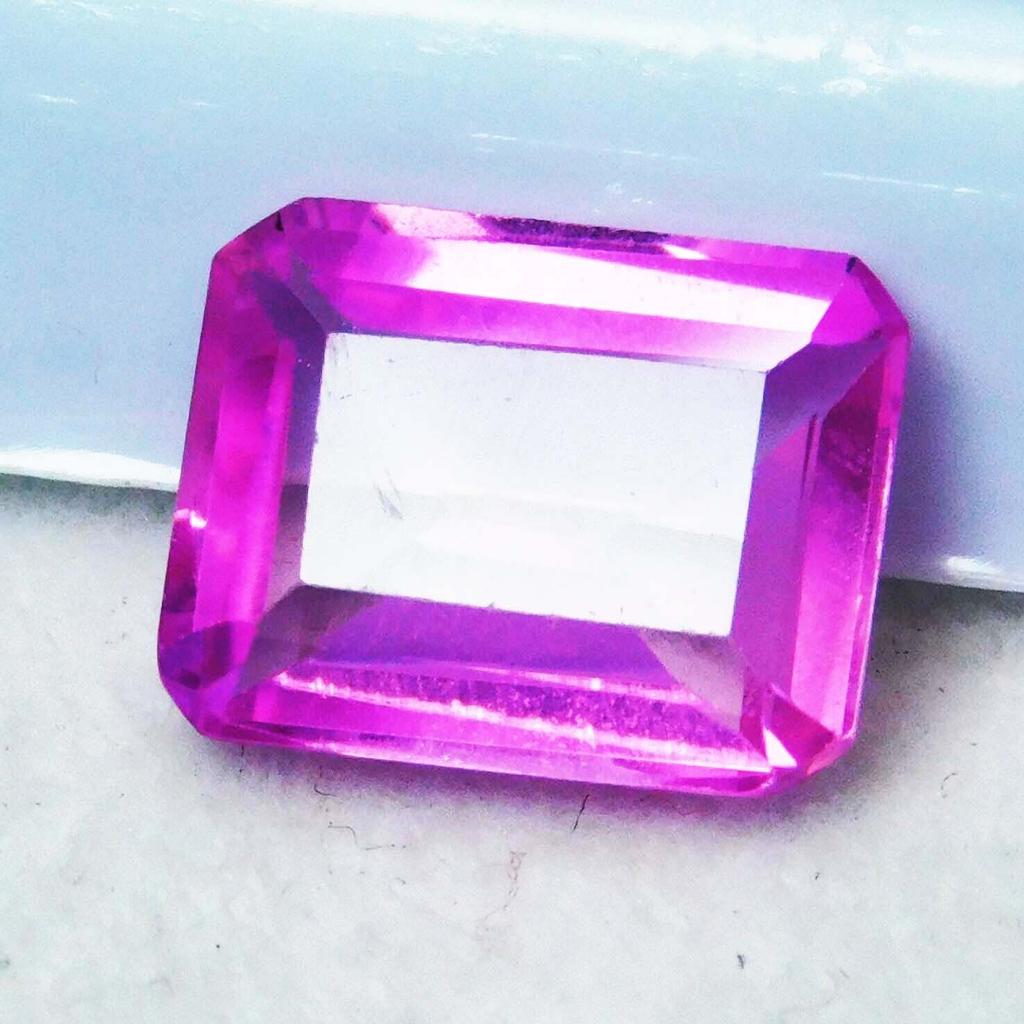 PRECIOUS Pink SAPPHIRE 4.25 Ct Natural Emerald Cut Loose Gemstone CERTIFIED
