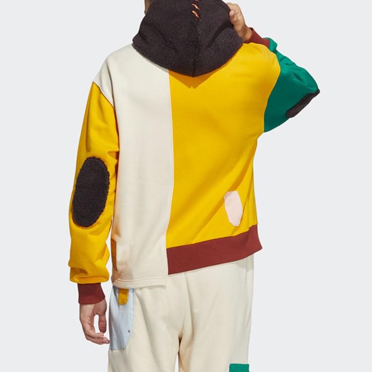 Adidas Originals X Melting Sadness Serie de Marionetas Melting Sadness Sudadera con Capucha Patchwork de Bajo Irregular Tops para Hombre Multicolor HC0351
