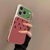 Color Matching Watermelon Is Suitable for iPhone17promax Mobile Phone Case Apple 16pro New 15pro Niche 14 Leather Pattern