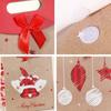 WTEMPO 4PCS 23*11*32CM Christmas Flip Cover Adhesive Buckle Bow Gift Bags Christmas Eve Creative Printed Packaging Bags DIY Festival Gift Paper Bags
