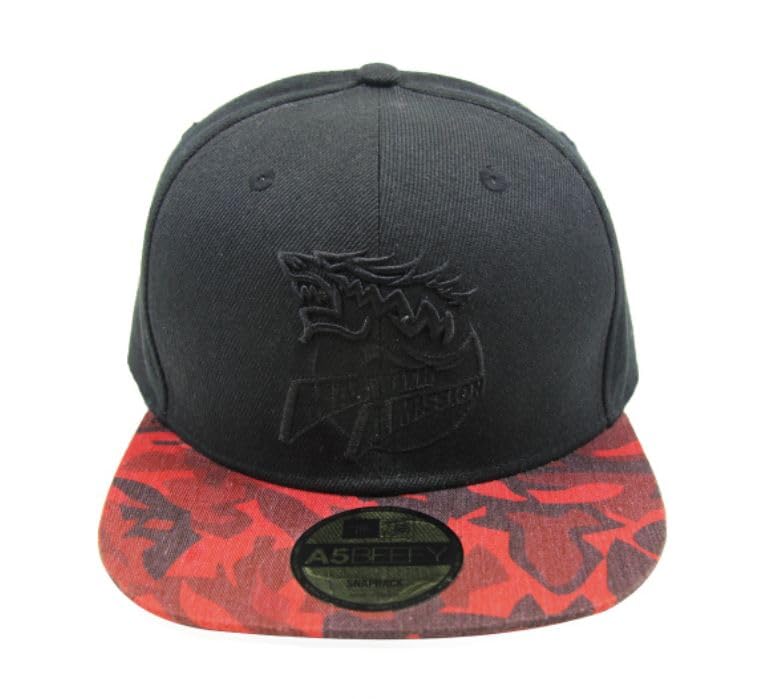 

Кепка MAN WITH A MISSION к 5-летию, камуфляж «Сырое мясо» (Черный х Черный) Свободный размер