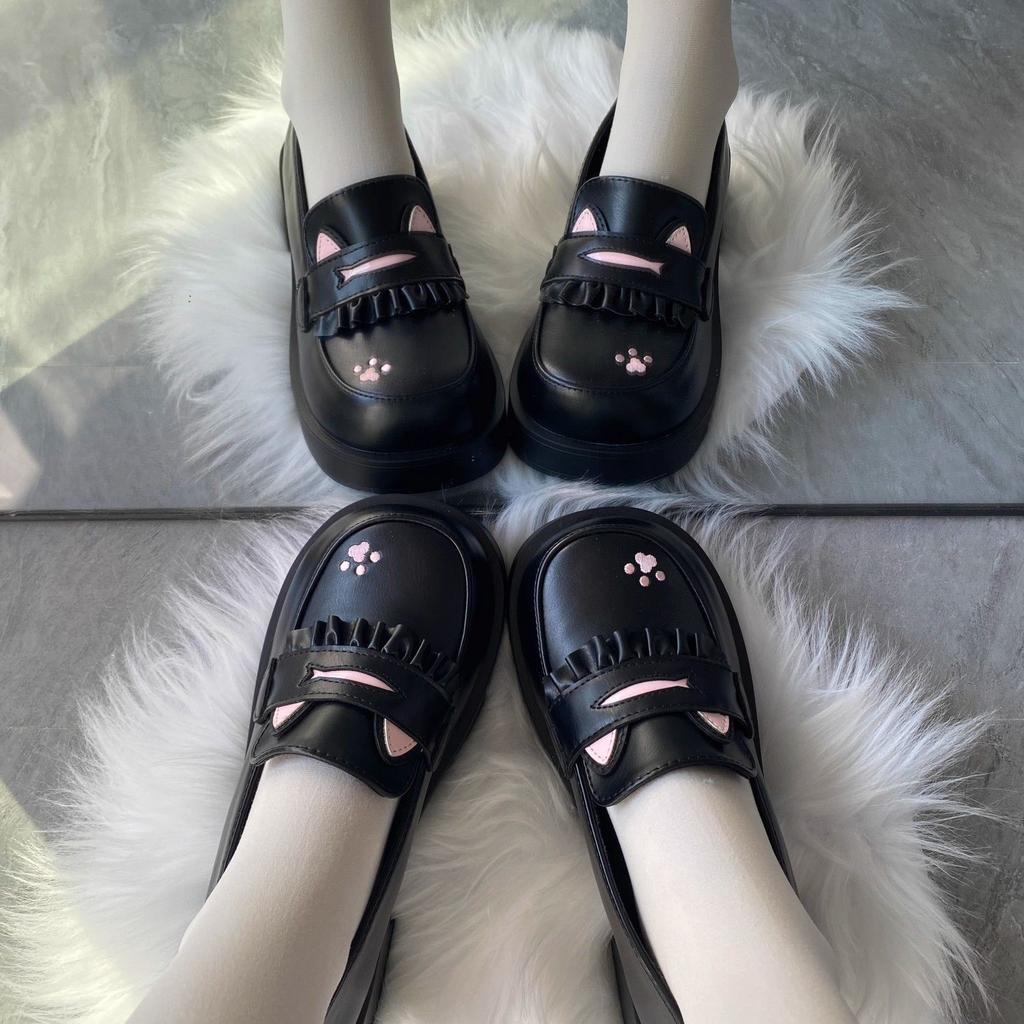 Campus Retro Soft Cute Card Sauce Female Japanese Soft Girl Jk Small Leather Shoes Cute College Mary Jane Shoes Lolita Single Shoes