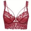 French Style Lace Push-Up Bra With Thin Straps