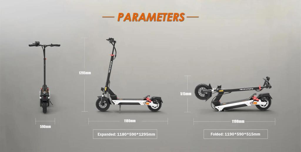 Foldable Electric Scooter Kukirin M4 Max, 800W Motor, 48V 18.2Ah Battery, Top Speed 45km/h, Cruising Range 65km, 10-inch Tires+4 Gifts