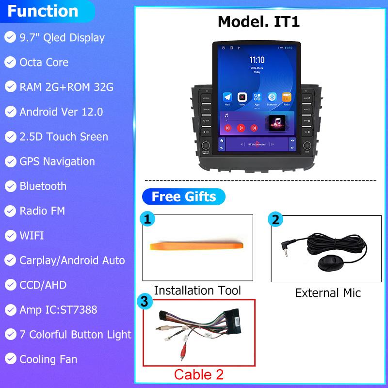 

9.7 Vertical Style Screen Android Car Radio For Ssangyong Rexton Musso 2017 2018 GPS Navigation Multimedia Player