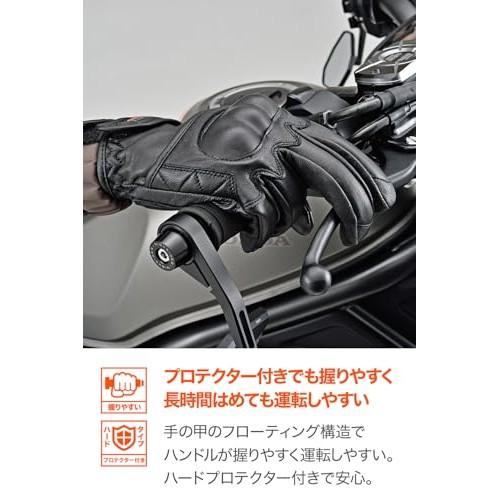 Daytona Motorcycle Gloves Leather (Goatskin) Spring/Summer/Autumn/Winter Hard Protector Goatskin Protector Gloves Black L Size 76367