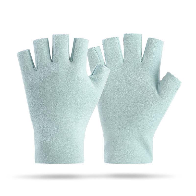 Women's Winter Plush Half-Finger Thermal Fleece Gloves - Skin-Friendly for Typing and Writing