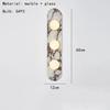 Modern Luxury White Black Natural Marble Led Wall Lamp White Glass 8cm G9 Bulb Sconce For Indoor Foyer Aisle Restaurant Bedroom