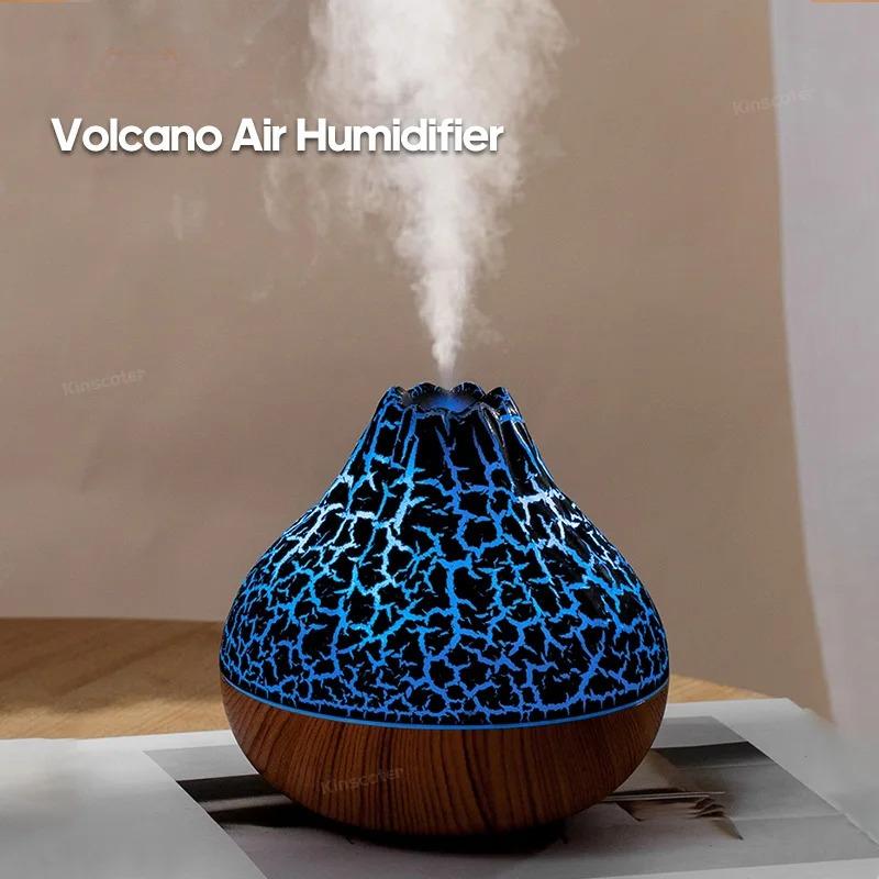 Volcano Air Humidifier 300ml Desktop USB Water Mist Diffuser Purifier Air Freshener Nebulizer with Colorful Ambient Night Light