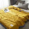 Color Solid Summer Blanket With Soft Filling For Kids And Student Dormitory