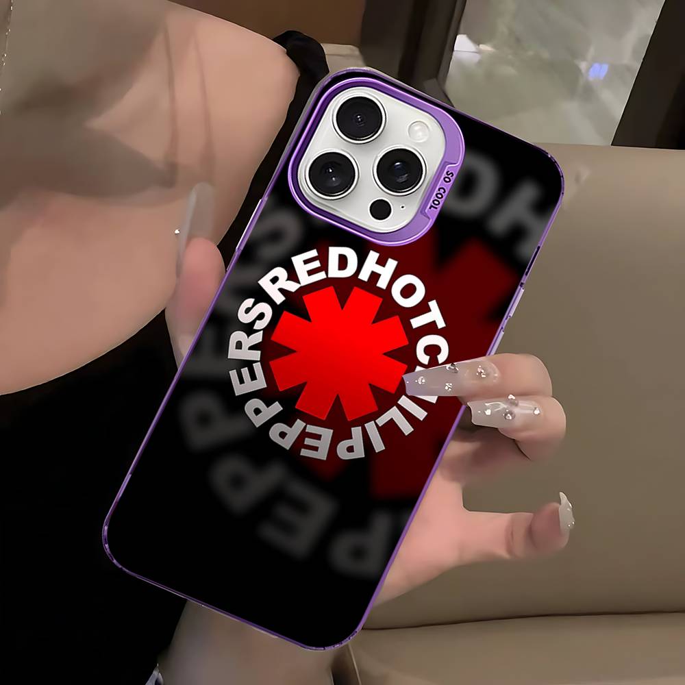 Red Hot Chili P-Peppers Band Phone Case Color Silver Shell For IPhone 17 16 15 14 13 12 11 Pro Max Plus