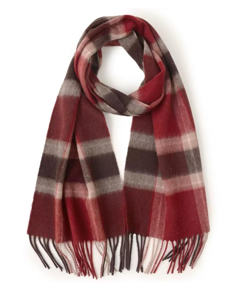 Hamilton Kilts Szalik Tartan z 100% Wełny Jagnięcej, Zimowa Stola z Długimi Frędzlami