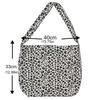 Large Capacity Leopard Print Handbag Printed Canvas Shoulder Bag Simple Canvas Crossbody Bag  Class