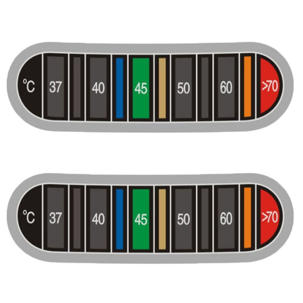 10Pcs 37-70 Celsius Cup Kettle Temperature Tester Discoloration Thermometer for Home Kitchen