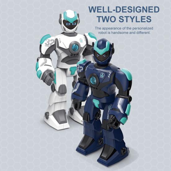 Electric Smart Robot Toy Gesture Sensing Programmable Remote Control Robot Model Toddlers Boys Girls Interactive Talking Singing Dancing Story Telling