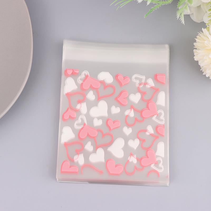 50 ks Průhledné plastové hvězdičkové šperky Samolepicí sáček Cukroví Držák na karty Skladování fotografií Dárkové balicí sáčky