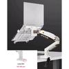NB F80 with Laptop tray for 10"-17" laptop pad notebook desktop stand gas spring long arm full motion tilt clamp grommet hole