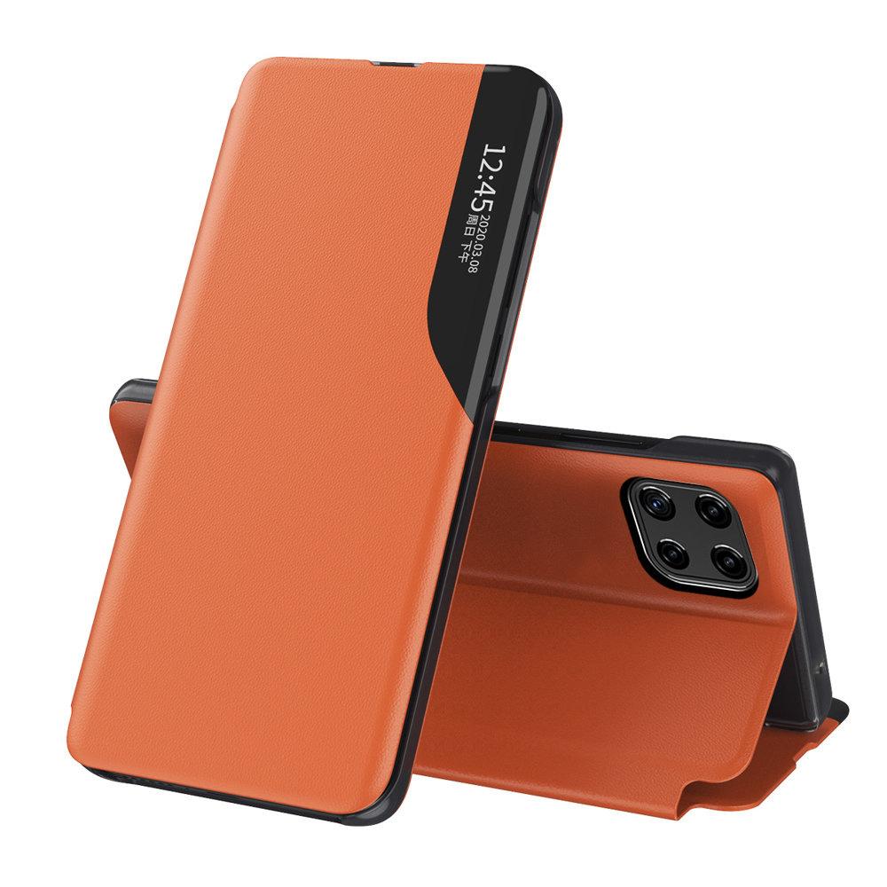 Samsung Galaxy A22 Premium Orange Eco Leather Flip Cover with Stand Function