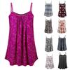 Elegant Women's Summer Strappy Tops Cami Dress In Floral Print For Beach Outings