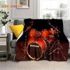 Drum Kit Drum Stand Set Music Instruments Soft Flannel Blanket for Beds Bedroom Sofa Picnic,Throw Blanket Outdoor Leisure Gift