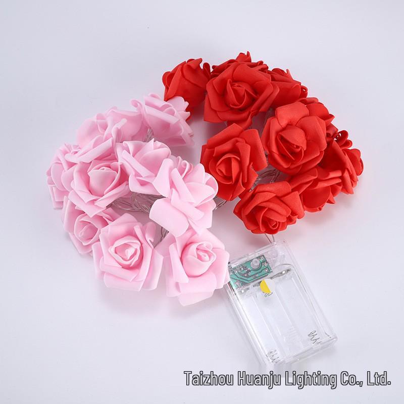 LED Heart Rose Flower String Lights: Romantic Valentine's Day Decoration