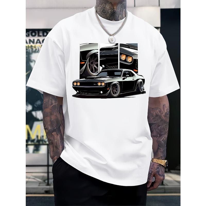 Men S Top, Casual Trendy Street Athletic Short Sleeve T-Shirt, Summer New Style S белый