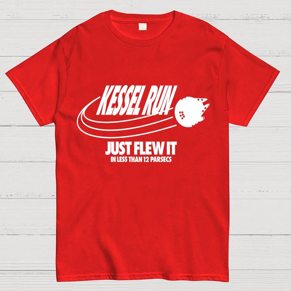Kessel Run Just Flew It Unisex 100% Cotton Summer Casual Cool Loose T-Shirt