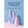 3-Piece Manicure and Manicure Set, Stainless Steel Nail Clippers Polished Nail Grinding Strip V-shaped Dead Skin Fork