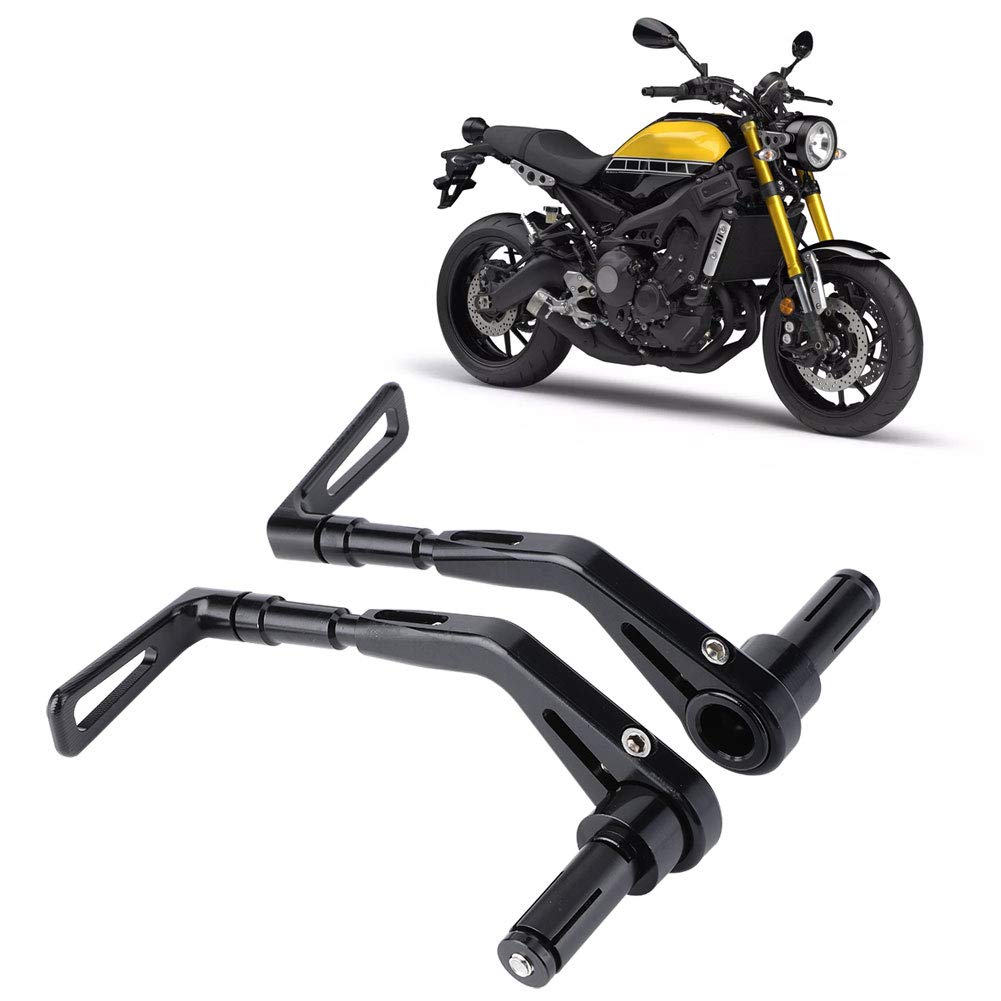 Qiilu Motorcycle Brake Clutch, 1 Pair CNC Aluminum Motorcycle Adjustable Brake Clutch Lever Protect Guard Handlebar 22mm Universal