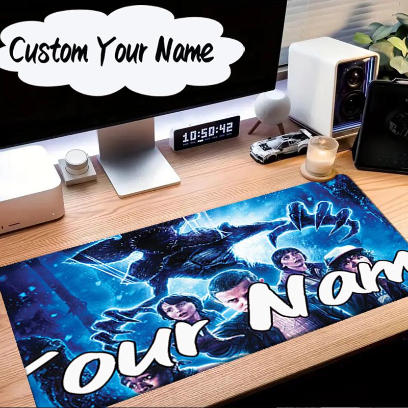 Custom Name Mouse pad Stranger Eleven Upside Down Mouse Pad Desk Mat, Non-Slip Rubber Backer Pad For Computer Notebook Gaming Mouse Pad Birthday Gift