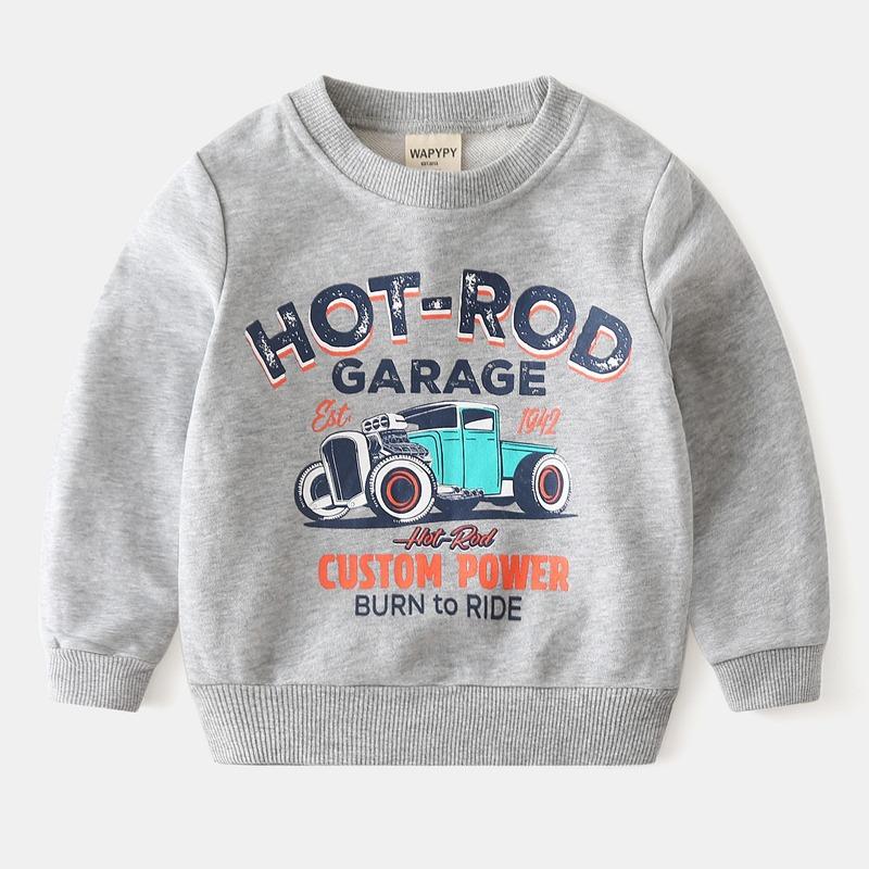 

Толстовка для мальчиков, осень 2023, детский модный пуловер с героями мультфильмов, повседневный топ с капюшоном 140cm