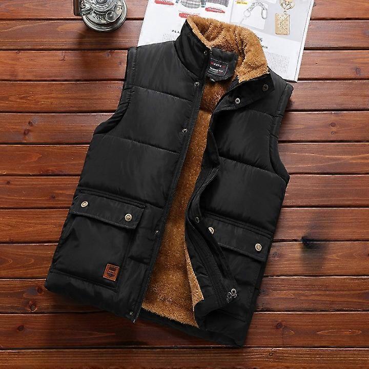 Chaleco de Invierno para Hombre Chaleco Polar para Exteriores Chaqueta sin Mangas Chaleco de Pesca