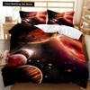 Housse de Couette Univers Ensemble de Literie Espace Extérieur Galaxie Twin Polyester Housse de Couette Système Solaire Planètes Univers Queen King Size
