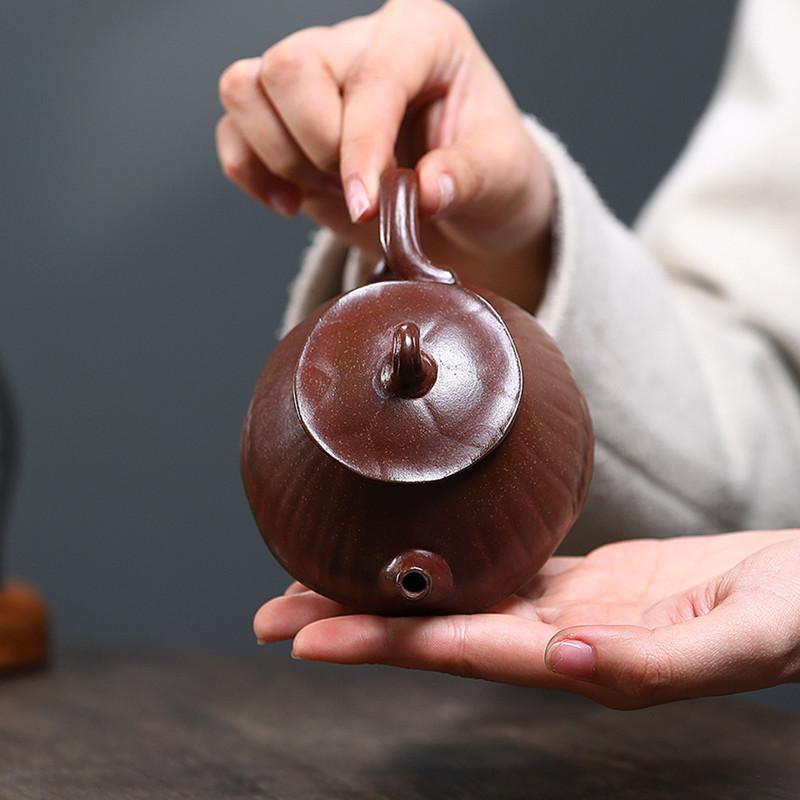 140ml Yixing Handmade Purple Clay Teapot Lotus Shape Zisha Tea Pot Beauty Tea Infuser Kettle Chinese Tea Set Accessories Teaware