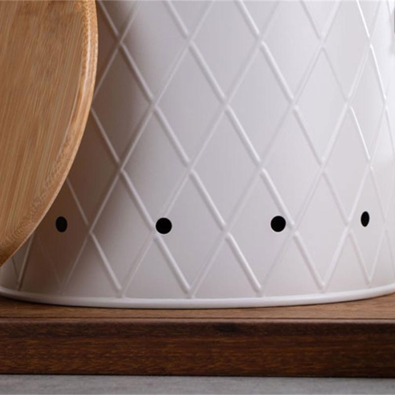 User Friendly Potato Onion Garlic Storage Bins with Bamboos Lids for Countertop Use In Restaurants and Homes