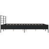 Bed Frame In Black 150 X 200 Cm Made of Engineered Wood and Metal