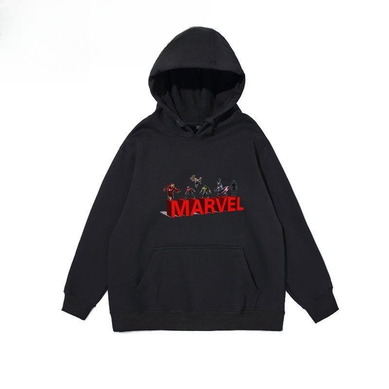 Comic Marvel Avengers Printed Hoodie Autumn/Winter New Men's and Women's American Trend Large Size Loose Casual Sweater Top