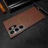 1500D Magnetic Carbon Fiber Texture Case for Samsung S26 Ultra S25 Plus S24 Magnetic Wireless Charging Metal Lens Protect Cover
