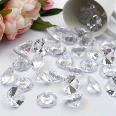 47 buc Pietre Acrilice Diamant Pietre Pirate din Plastic Pietre Acrilice Mari Bijuterii Vrac Cufăr cu Comori Vânătoare Mărturii de Petrecere 25 Carați (clar)