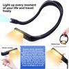 Perfect Flexible LED Bedside Reading Light-Water-Resistant USB Rechargeable Hanging Lamp for Night Reading