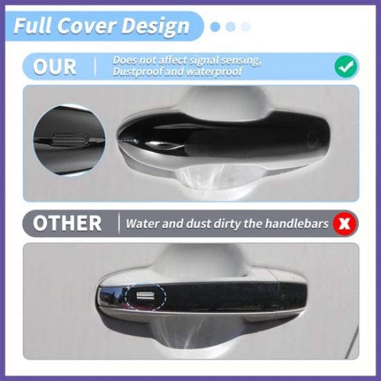 Door Handle Cover Protector for Toyota Camry Corolla 19-2025 Glossy Black