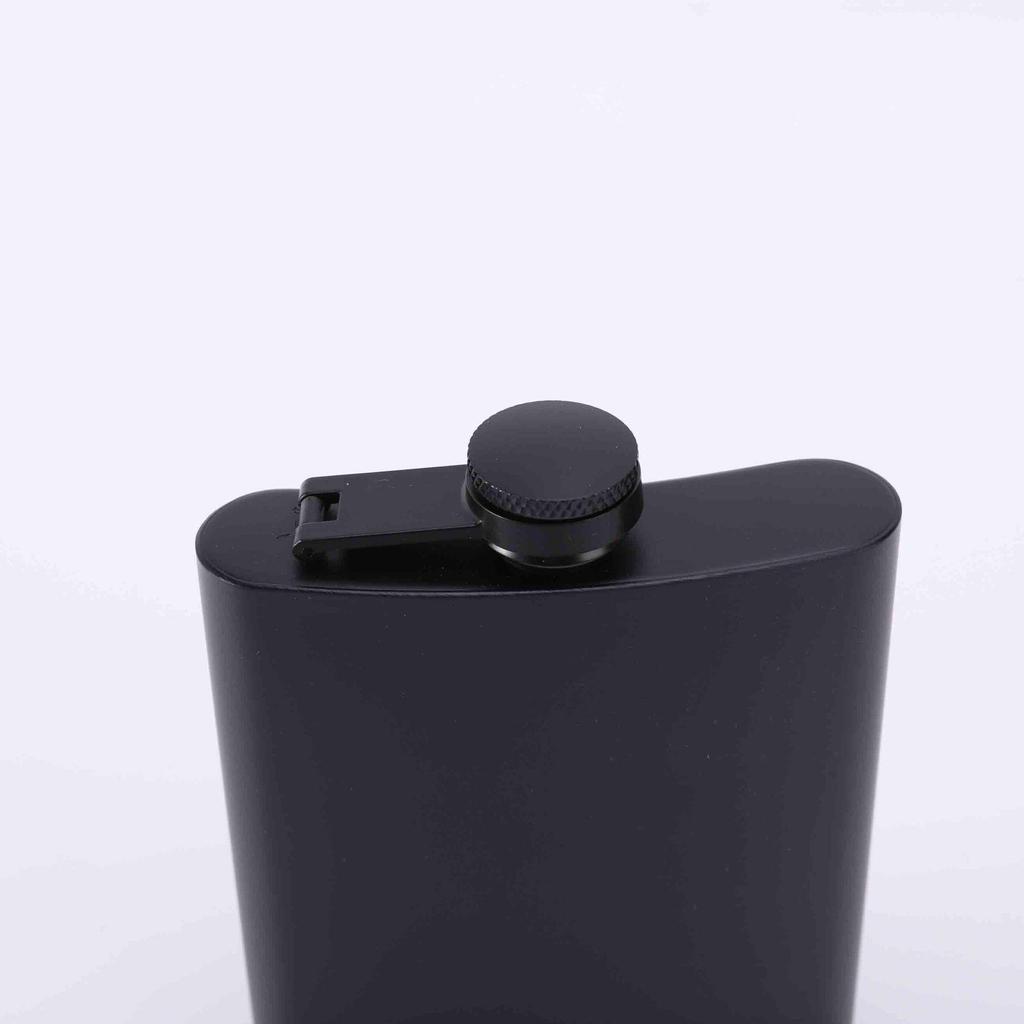 Matte Black 678 oz Portable Stainless Steel Outdoor Hip Flask