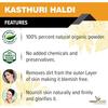 THE FOREST HERBS Natural Care from Nature Kasturi Haldi Powder For Natural Finish Face (100 Grams) For Glowing Skin | Kasturi Manjal | 100% Natural