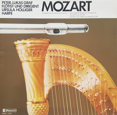 LP Record WOLFGANG AMADEUS MOZART  PETERLUK  Die Werke Fr Flte Und Orchester  P208 Claves 1969 Switzerlan Classical Used